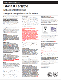 Document preview of refuge hunting information
