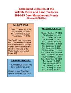 2024-25 Blackwater NWR Trail Closures