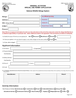 General Activities Special Use Permit Application FWS Form 3-1383-G Blank